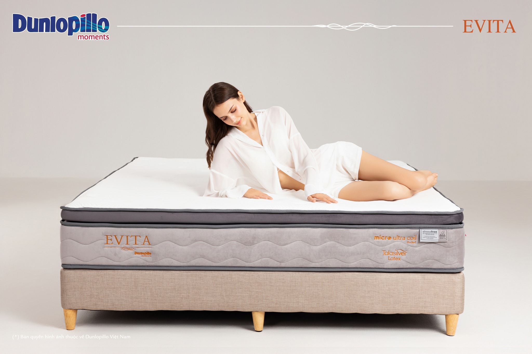 Nệm lò xo cao cấp Dunlopillo Evita 28cm