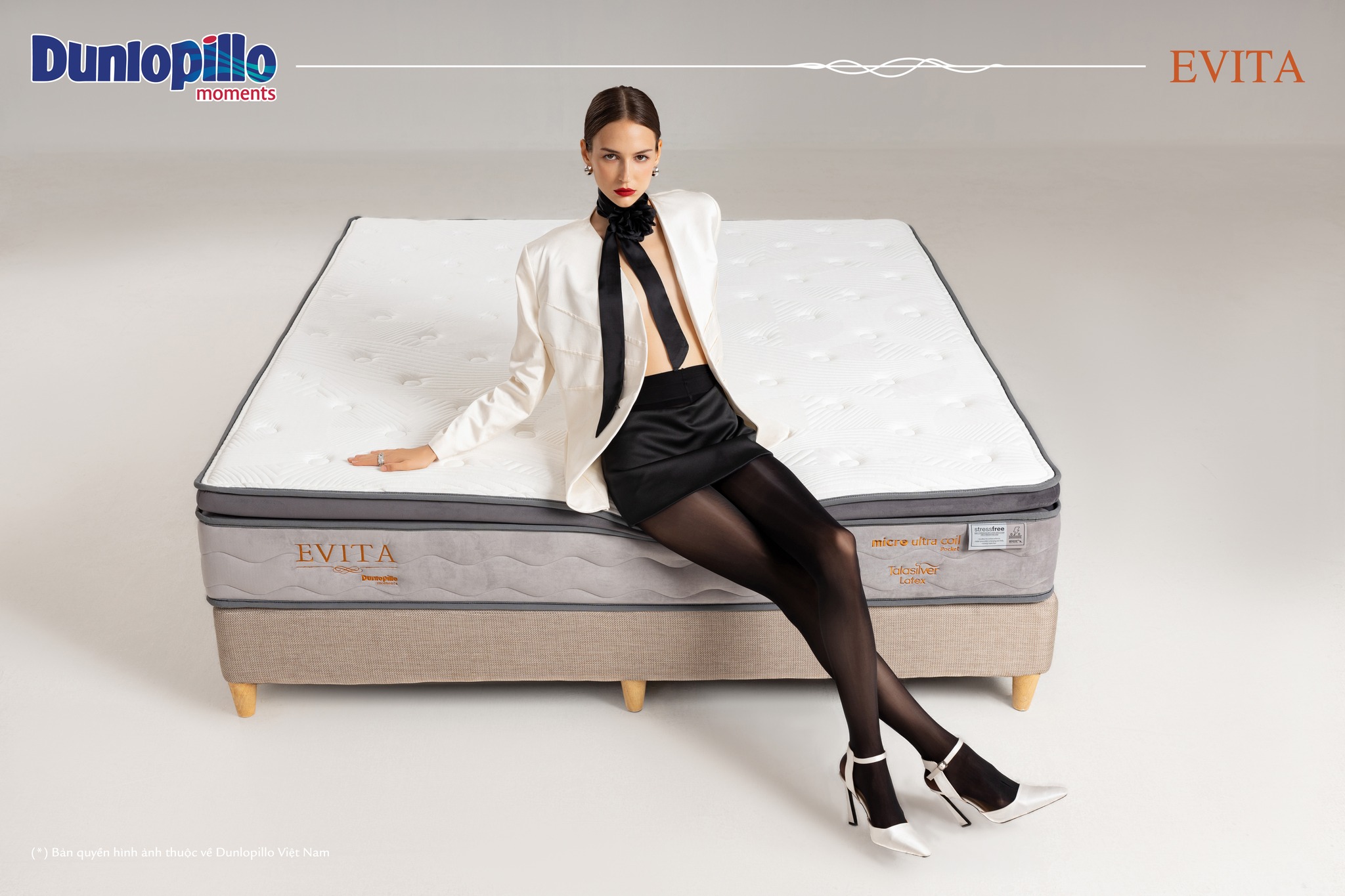 Nệm lò xo cao cấp Dunlopillo Evita 28cm